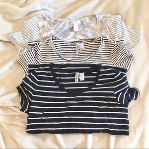 H&M striped tee bundle